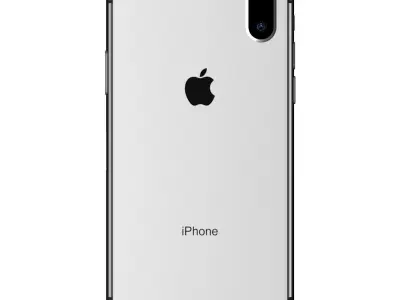 iPhone X xr silver 3D model