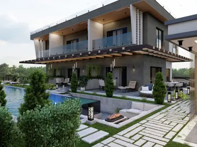modern villa sketchup model code 58 3D model