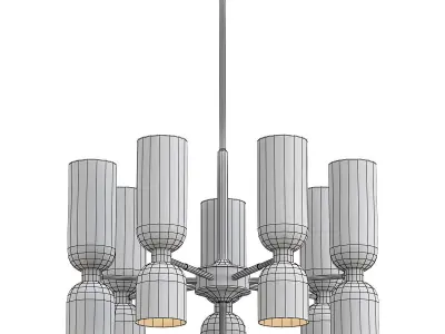 Favourite-Amusing-2877-7P light chandelier with clear glass c... 3D model