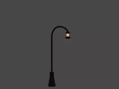 street lamp Low-poly 3D model 42