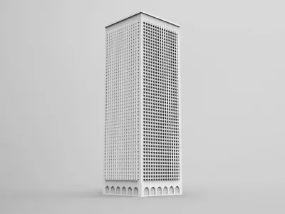 Building package Low-poly 3D model