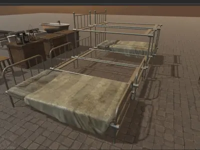 Urban Interior Props Pack Low-poly 3D model