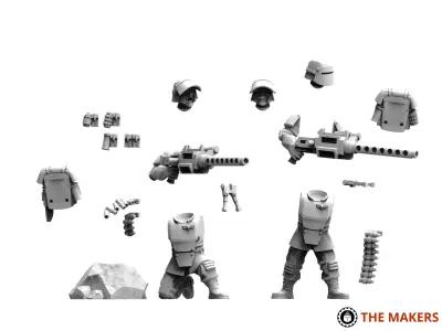 Universal Guard - Heavy Stubber 3D print model