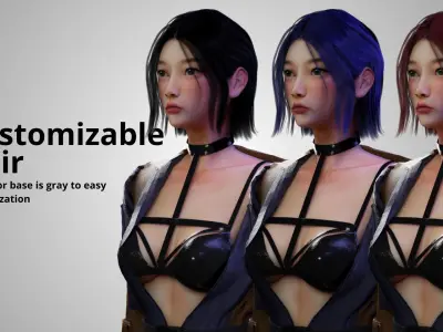 futuristic Woman - GameReady Low-poly 3D model purchase