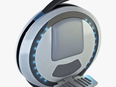 Ninebot One white 3D model