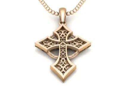 Light Gold Cross New Design  CP 17 3D print model