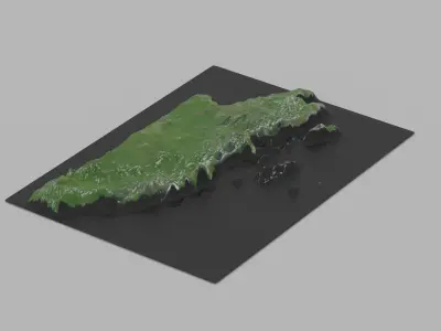 Belize Map  Country Low-poly 3D model