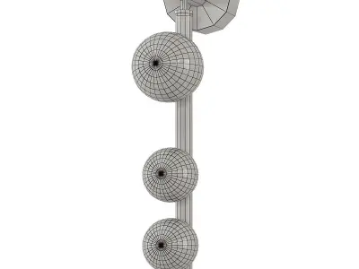 dolll wall light with three balls 3D model
