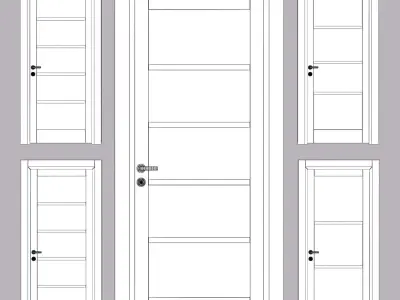 Ital doors Light Oak 4  3D model