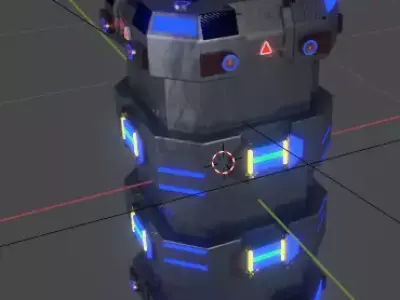 Futuristic science fiction box 3D model