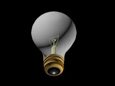 LightBulb Gld Frstd Free 3D model