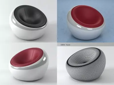 Half Dome Chair  3D model