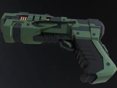 SCI FI GUN Low-poly 3D model