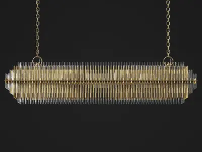 Emile Linear Chandelier Restoration Hardware 3D model
