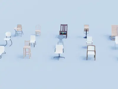 Chair Collection Indoor and Outdoor 3D model