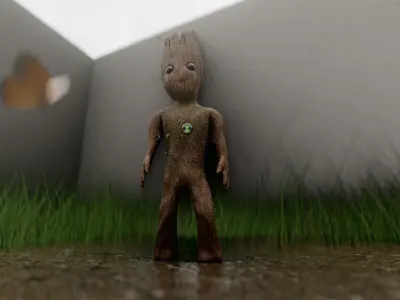 Baby Groot - Guardians of the Galaxy Low-poly 3D model