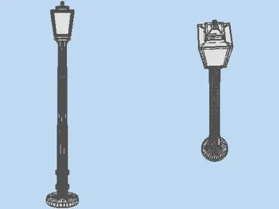 Lamp - Pole 3D model