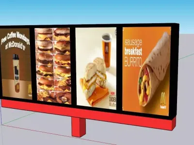 Mc Donalds Sign Board 3D model