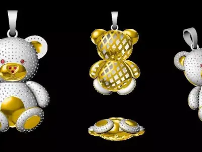 TEDDY BEAR PENDANT 3D print model