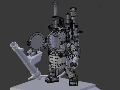 Steampunk Robot 3D model