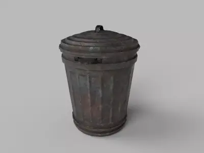 TRASH CAN LOW-POLY 3D MODEL Low-poly 3D model