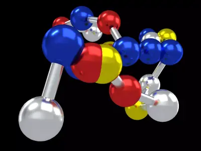 Amino Acids 20 gencomplexity v1 004 Low-poly 3D model