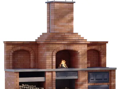 Brick Barbecue num 887 Low-poly 3D model