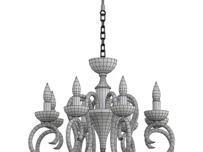 odeon-light-zefiro-3932-8 chandelier with four lights 3D model