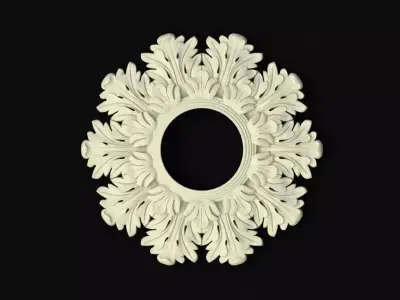 rosette ornate wreath 3D model