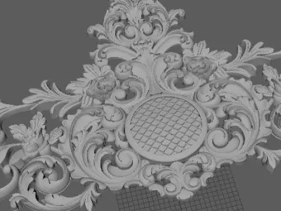 dekor ornate crown cutout 3D model