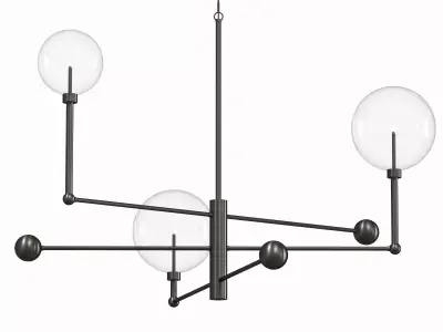 3-Light Chandelier in Oil Rubbed Bronze 3D model