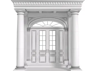 Main Entrance to the house Classic Porch 3D model