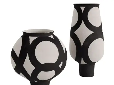 Tabletop Decorative Ceramic Vase 3D model