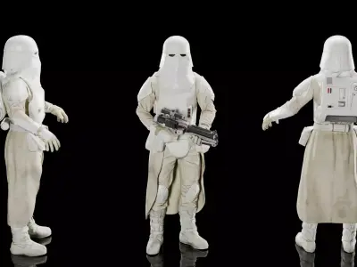 Imperial Snowtrooper - Stars wars 3D Model Game Ready Character Low-poly 3D model