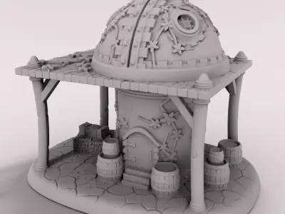 medieval house 3D print model