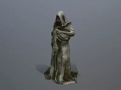 old statue Low-poly 3D model