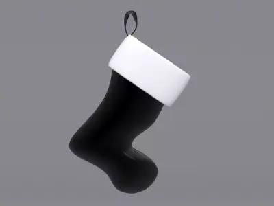 Christmas Stockings black 3D model