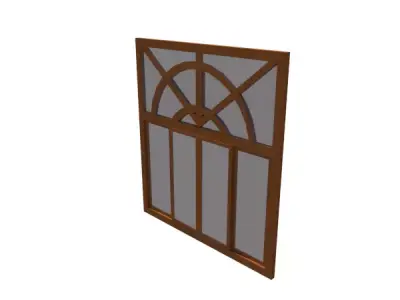 janela madeira 3D model