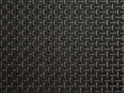 Dark Open Weave Mesh PBR Seamless Texture