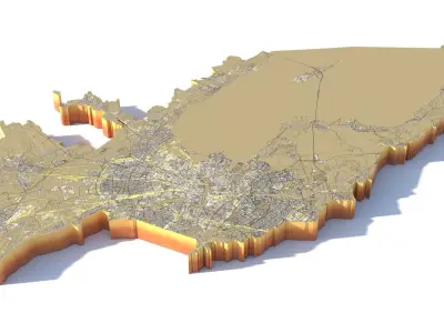 Saint Petersburg City in Russia 3D model
