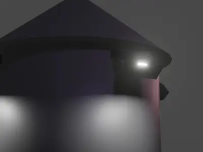 water tower game ready low-poly Low-poly 3D model