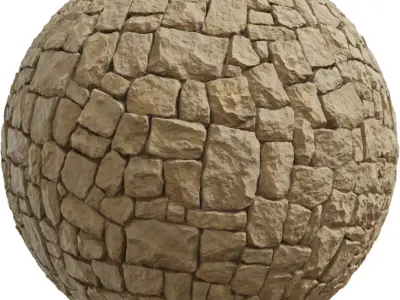 Medieval Limestone Cobblestone Floor  Texture