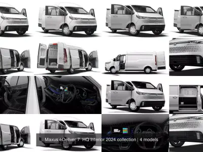 Maxus eDeliver 7  HQ Interior 2024 collection 3D Model Pack