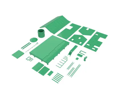 warehouse model 1 87 scale railway diorama HO scale  3d print 3D print model