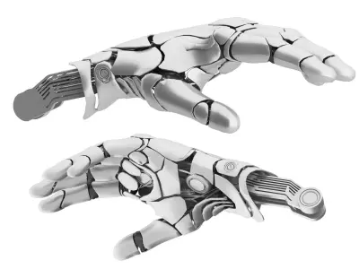 Robot hand Low-poly 3D model