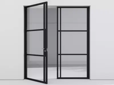Aluminium door 20 3D model