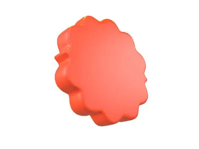 Flower Symbol v5 004 Low-poly 3D model