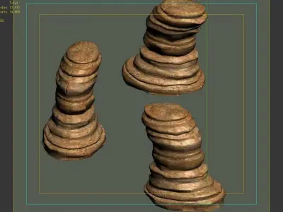 Desert - Mountain - Wind Stone 01 3D model