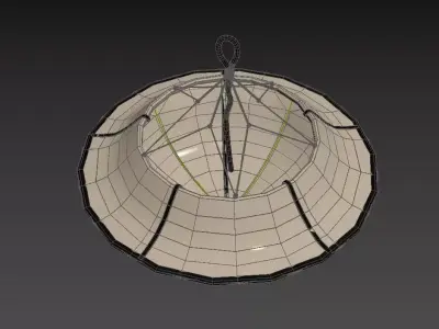 Bali Umbrella Silk Lamp 3D model