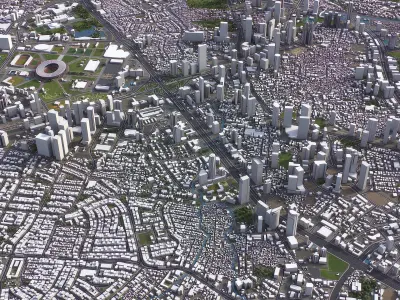 Jakarta - 3D City Model Low-poly 3D model purchase
